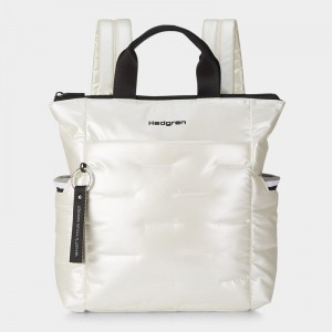 Women's Hedgren Comfy Backpacks White | NVD7441DK