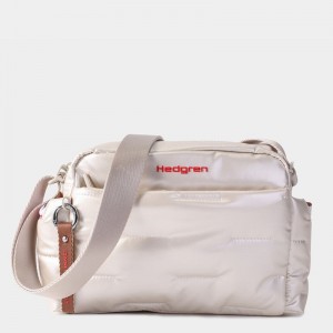 Women's Hedgren Cozy Shoulder Bags Beige | EWM3860HK