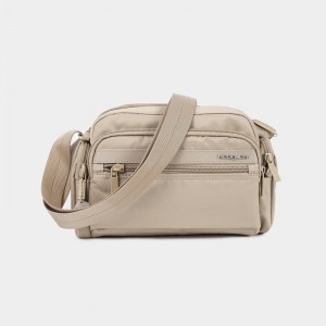 Women's Hedgren Emily Crossbody Bags Beige | ZWH9553FN