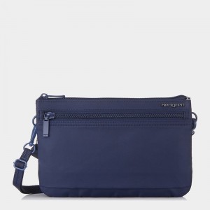 Women's Hedgren Emma Crossbody Bags Dark Blue | BPS8848XP