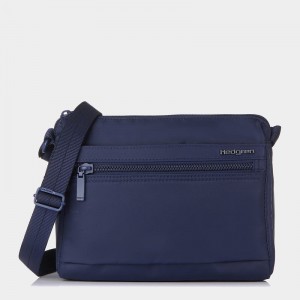 Women's Hedgren Eye Shoulder Bags Dark Blue | HMG5673RQ