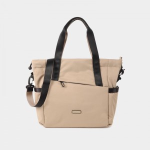 Women's Hedgren Galactic Tote Bags Grey Beige | GKT7432EQ