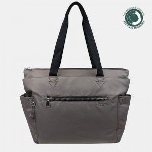 Women's Hedgren Margaret Sustainably Made Tote Bags Grey Brown | HIB856XN