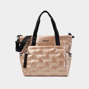 Women's Hedgren Puffer Tote Bags Beige | GAP9661ZS