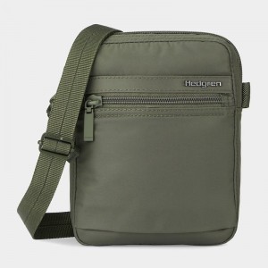 Women's Hedgren Rush Crossbody Bags Dark Green | CYD977NL