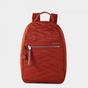 Women's Hedgren Vogue Rfid Backpacks Red Brown | PPS1153JZ