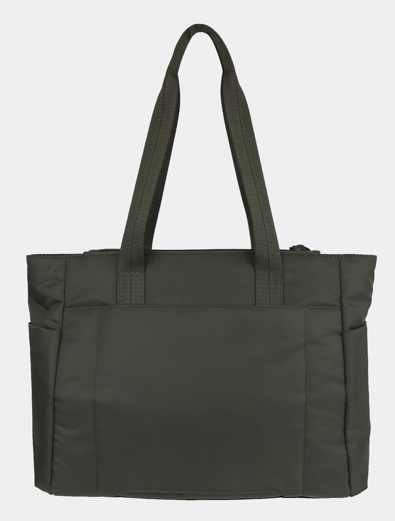 Women's Hedgren Achiever Tote Bags Dark Green | TZE652BZ