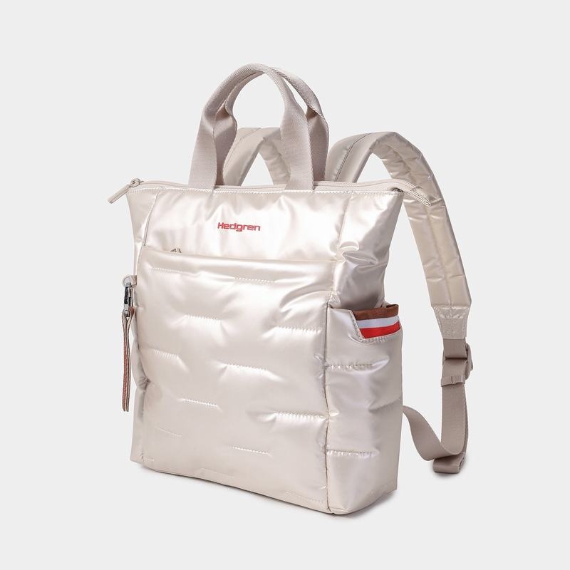 Women's Hedgren Comfy Backpacks Beige | JAB534MK