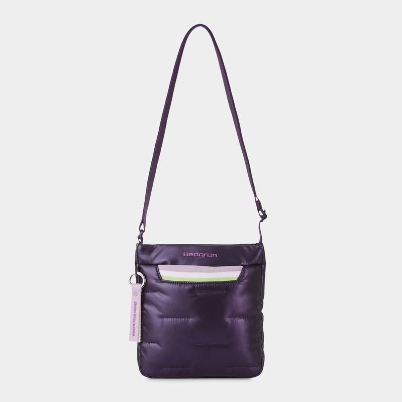 Women's Hedgren Cushy Crossbody Bags Purple Deep Blue | DOX531PB