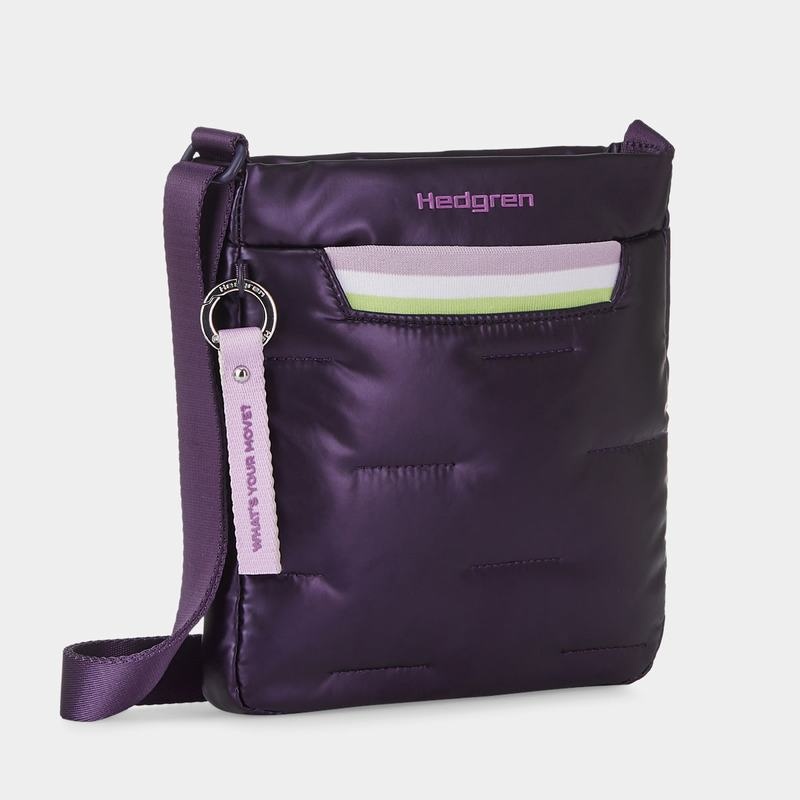 Women's Hedgren Cushy Crossbody Bags Purple Deep Blue | DOX531PB