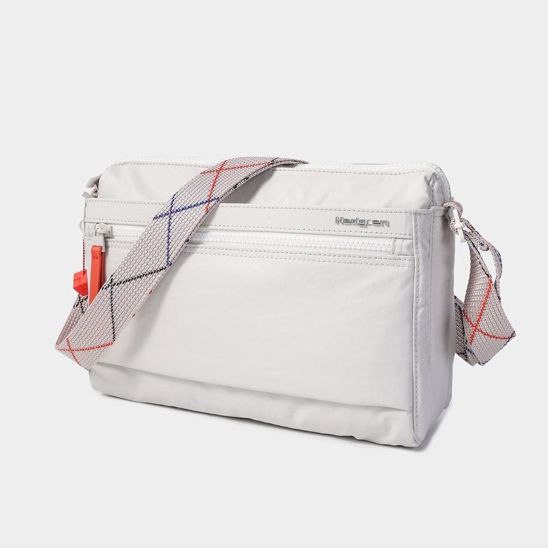 Women's Hedgren Eye Medium Shoulder Bags White Grey | ITK5214IH