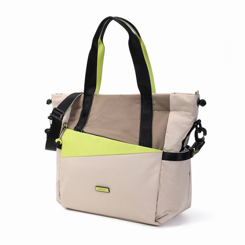 Women's Hedgren Galactic Tote Bags Beige | AIU5986FM