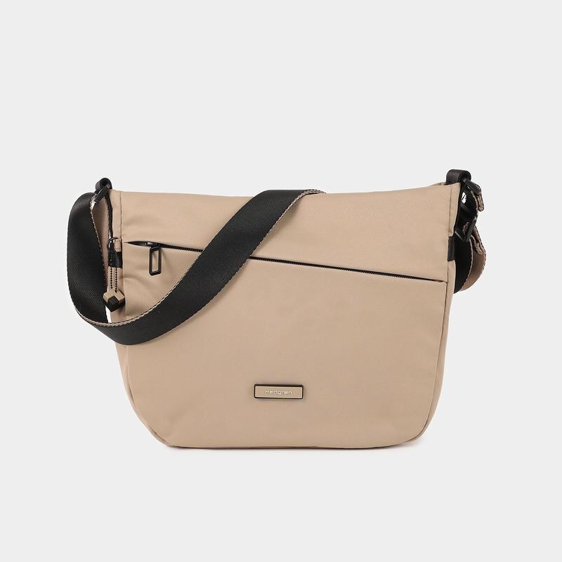 Women\'s Hedgren Gravity Crossbody Bags Grey Beige | DFV5239RW