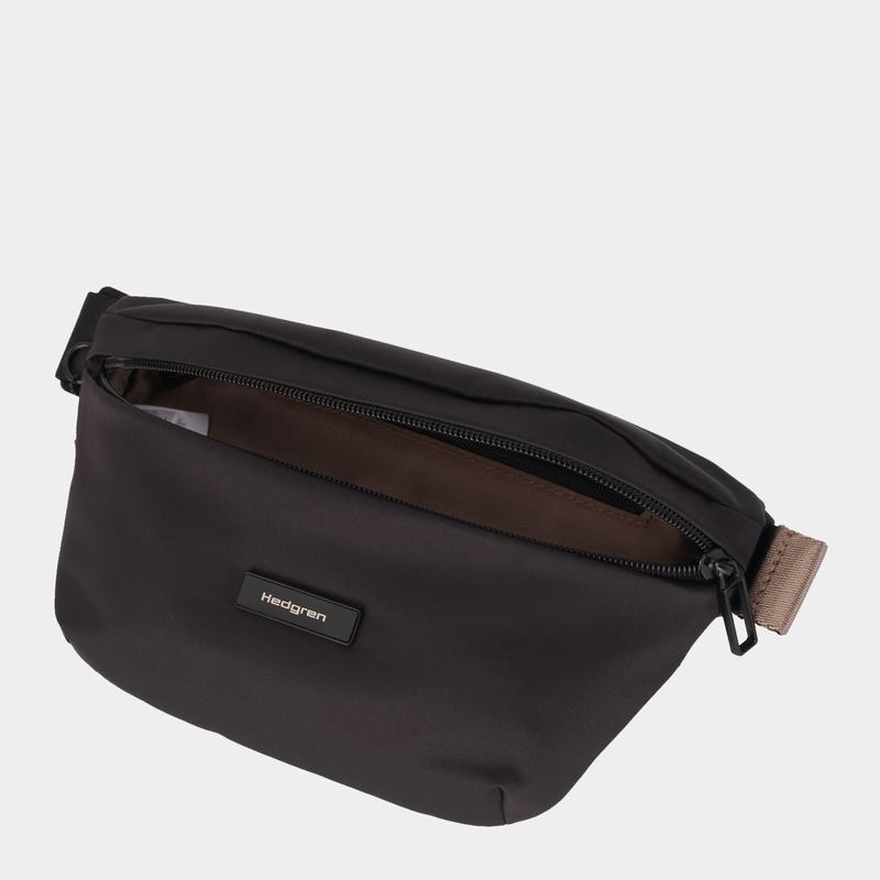 Women's Hedgren Halo Belt Bags Black Brown | PYA242KV