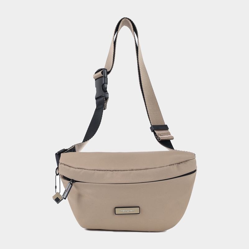 Women's Hedgren Halo Belt Bags Grey Beige | FIN8224BX