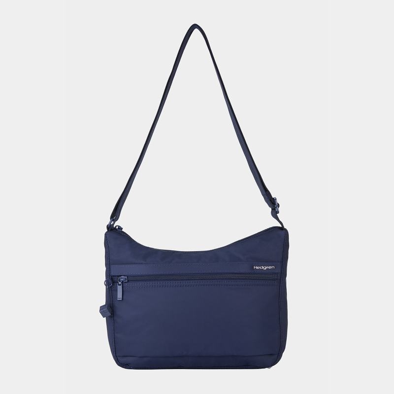 Women's Hedgren Harper's Rfid Shoulder Bags Dark Blue | USQ7628AL