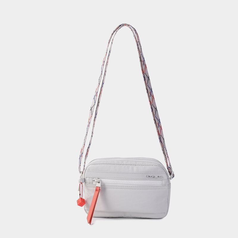 Women's Hedgren Maia Crossbody Bags White Grey | COS9625RJ