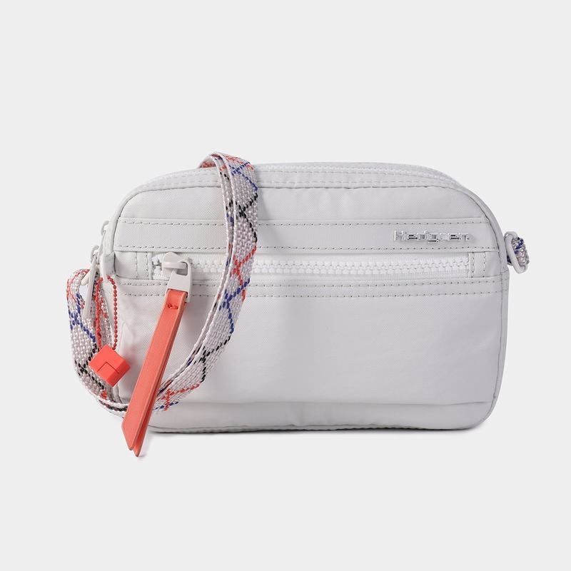 Women\'s Hedgren Maia Crossbody Bags White Grey | COS9625RJ