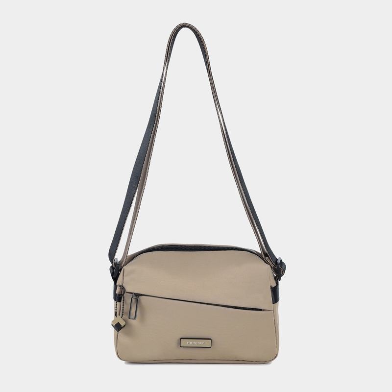 Women's Hedgren Neutron Small Crossbody Bags Grey Beige | FKV3985TO