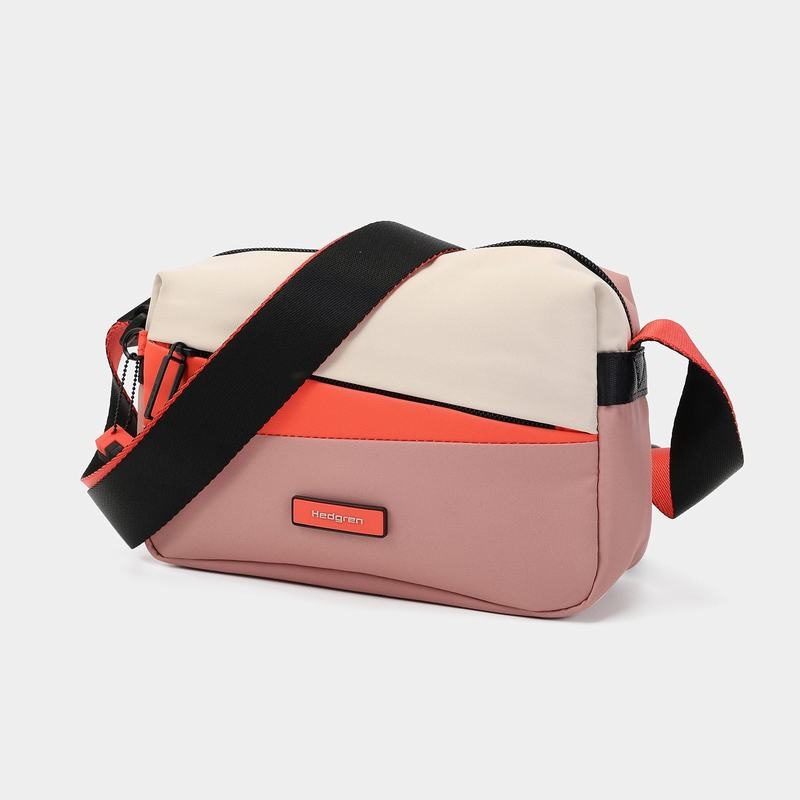 Women's Hedgren Neutron Small Crossbody Bags Pink Orange | LLP4659PO