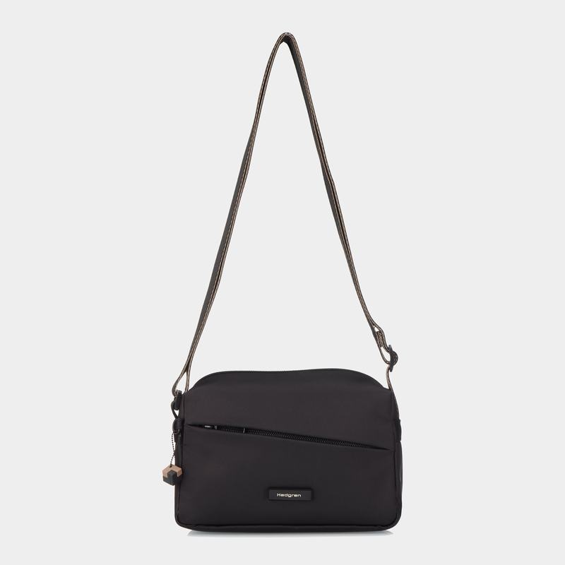 Women's Hedgren Neutron Small Crossbody Bags Black | BSQ6640IC