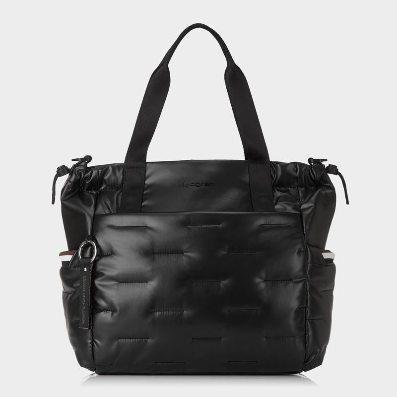 Women's Hedgren Puffer Tote Bags Black | OLE68100RT