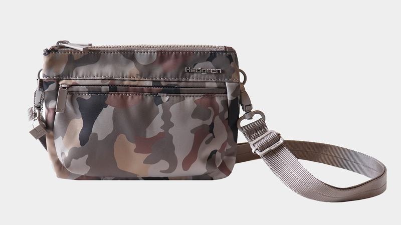 Women's Hedgren Rain Sustainably Made Crossbody Bags Grey Camo | QOK415UE