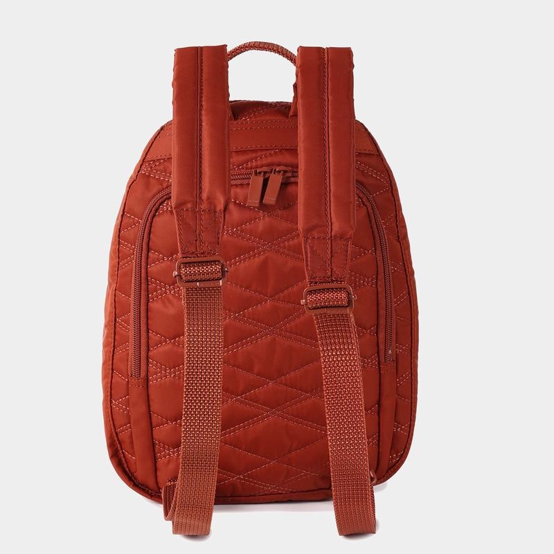 Women's Hedgren Vogue Rfid Backpacks Red Brown | PPS1153JZ