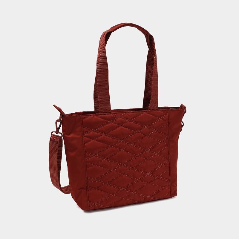 Women's Hedgren Zoe Medium Rfid Tote Bags Red Brown | UGY8777FN